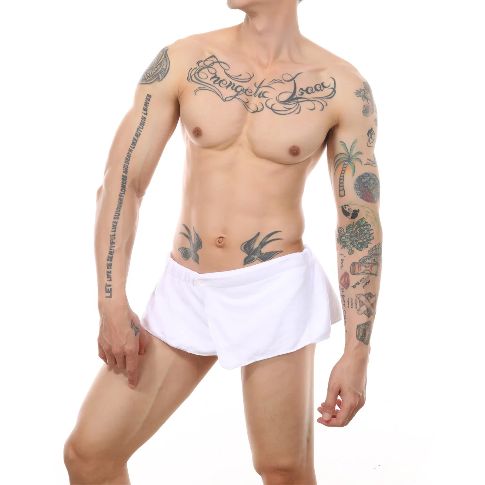 men satin pajamas Soft Sleep Bottoms Short Towel Pants Sexy Men Absorbent Culottes Bathrobe Microfiber Nightwear Thick Homewear men's cotton pajama pants with pockets