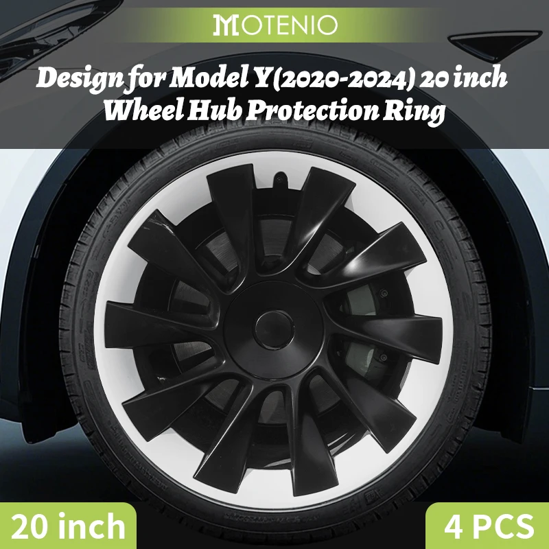 Anneau de protection de roue de moyeu pour les placements, conception de couvercle de roue, haute performance, accessoires de couverture de jante complète, modèle Y 2020-2024, 20 po