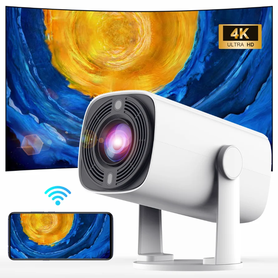 K2N-Mini プロジェクター 4K K2N Mini Projector Portable 4K Support with 270° Rotatable Auto