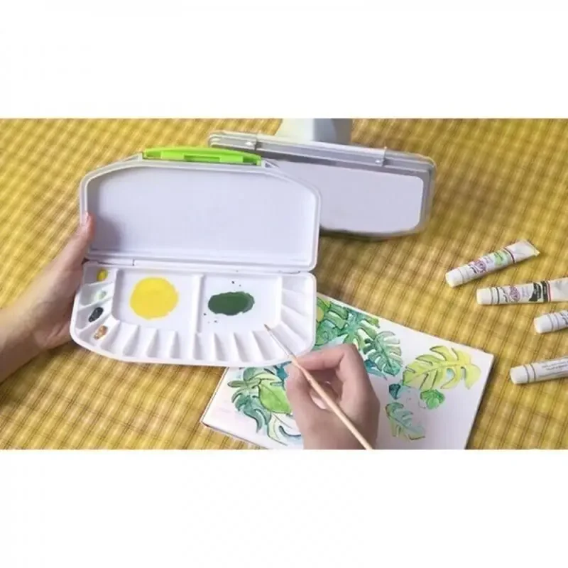 1Pc Folding Watercolor Palette Airtight Leak-proof Art Supply Acrylic Painting Oil Paint