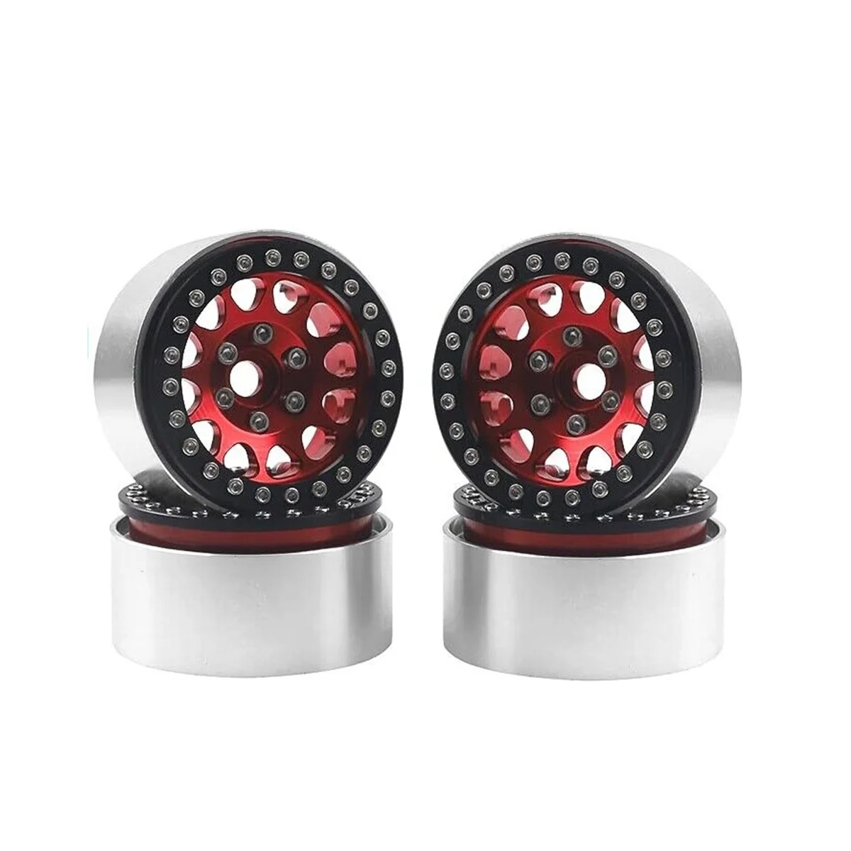 

4 шт. 1,9 металлический Beadlock обод ступицы колеса для 1/10 RC Traxxas TRX4 SCX10 SCX10-II 90046 SCX10-III AXI03007 D90 красный