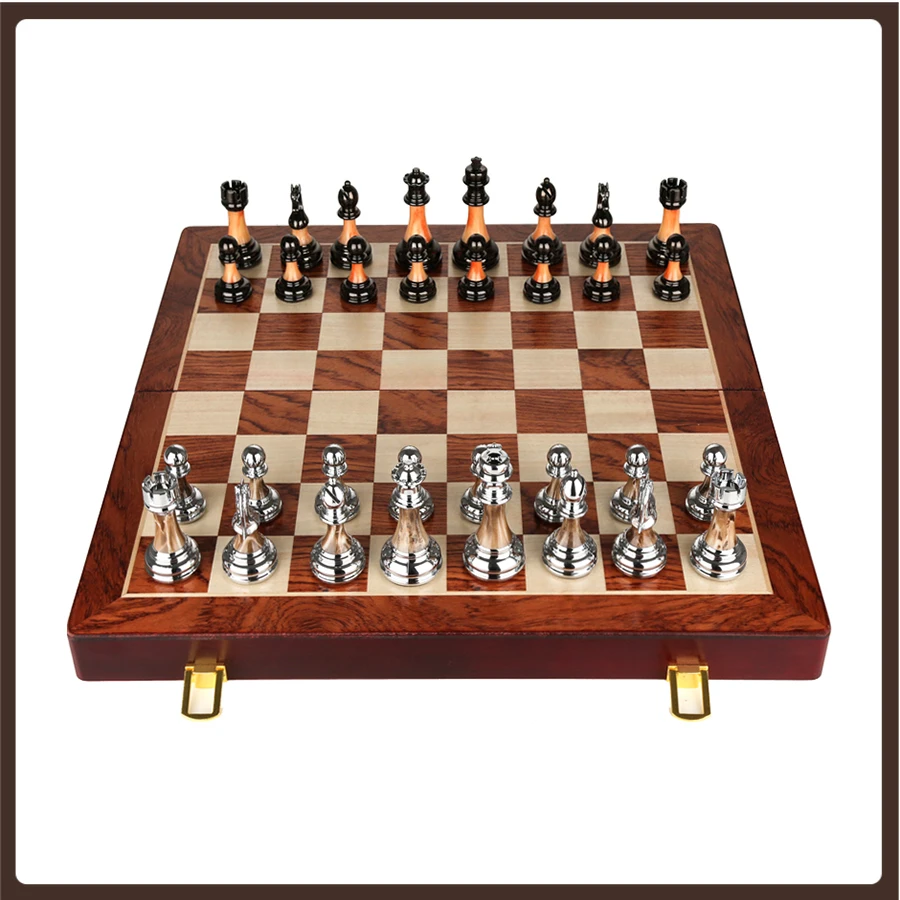 

Wood Professional Chess Decoration High Quality Gift International Chess Design Tournament Ajedrez Madera Entertainment Games