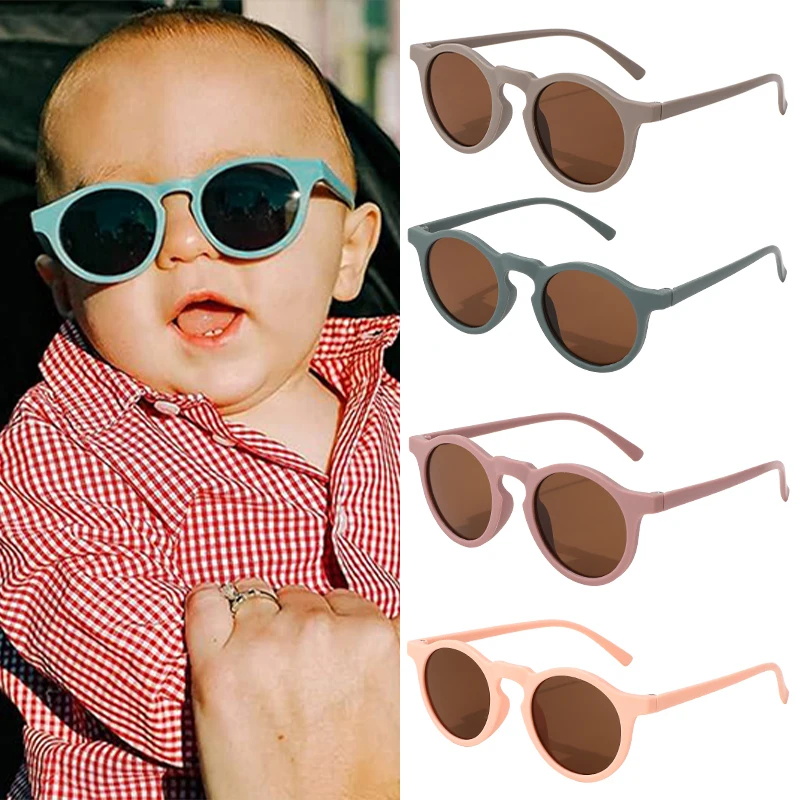 4/5/6 Stücke Junge Mädchen Nette Klassiker Runde Kinder Kinder Mode Gläser Baby Brillen – Detail 5