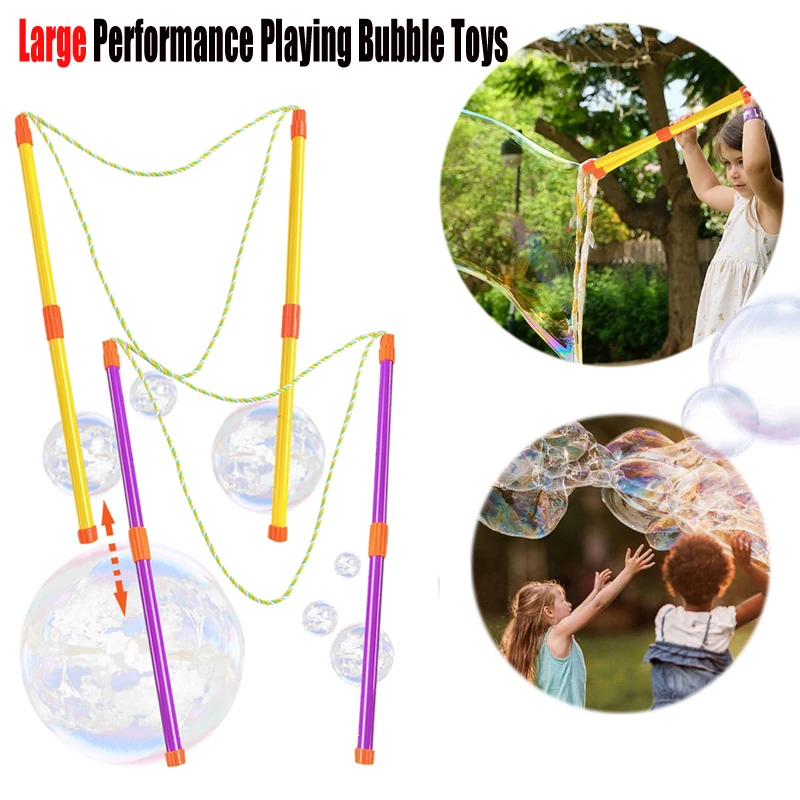 

Kids Boys Girls Giant Bubble Wand Bubble Circle Performance Props Soap Bubble Maker Blower Children Outdoor Funny Gift