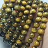 Natural AAA South Africa Yellow Blue Pietersite Smooth Round Loose Beads Jewelry DIY accessories, bracelets, and matching beads