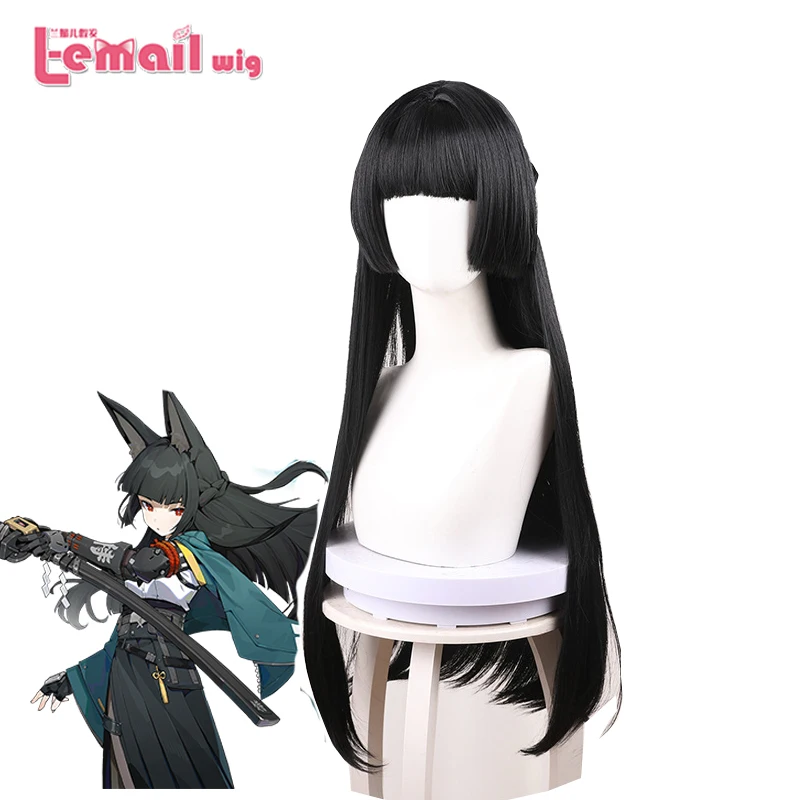 L-email wig Synthetic Hair Game Zenless Zone Zero Hoshimi Miyabi Cosplay Wigs Women 80cm Long Black Wig Heat Resistant Wig