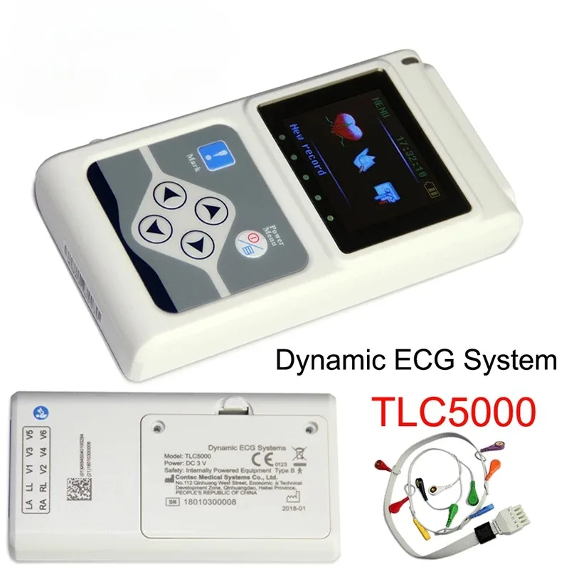 CONTEC TLC5000/TLC6000 12 Channels ECG EKG System Holter Dynamic Electrocardiograph USB