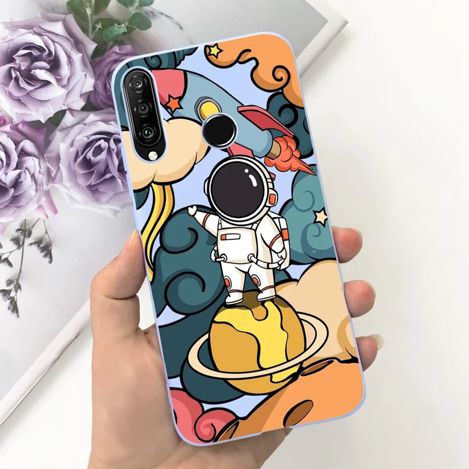 Floral Space Pattern Soft Silicone Phone Case