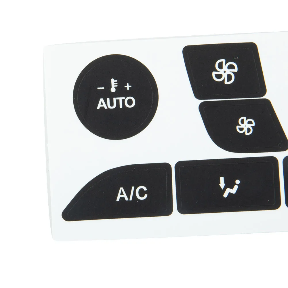 

A/C Button Repair Sticker Accessories Black Control Switch Decorative For Vehicle Front High Grade Vinyl Durable