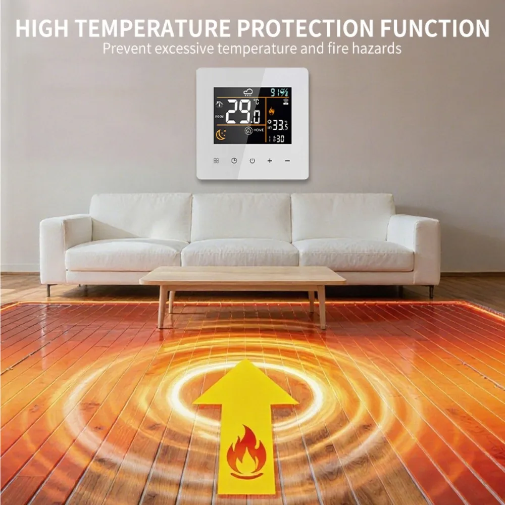 민코 히트 3A/16A/25A AC90240V 투야 와이파이 스마트 투야 온도조절기 (전기 바닥 난방/수열 난방/가스 보일러용)