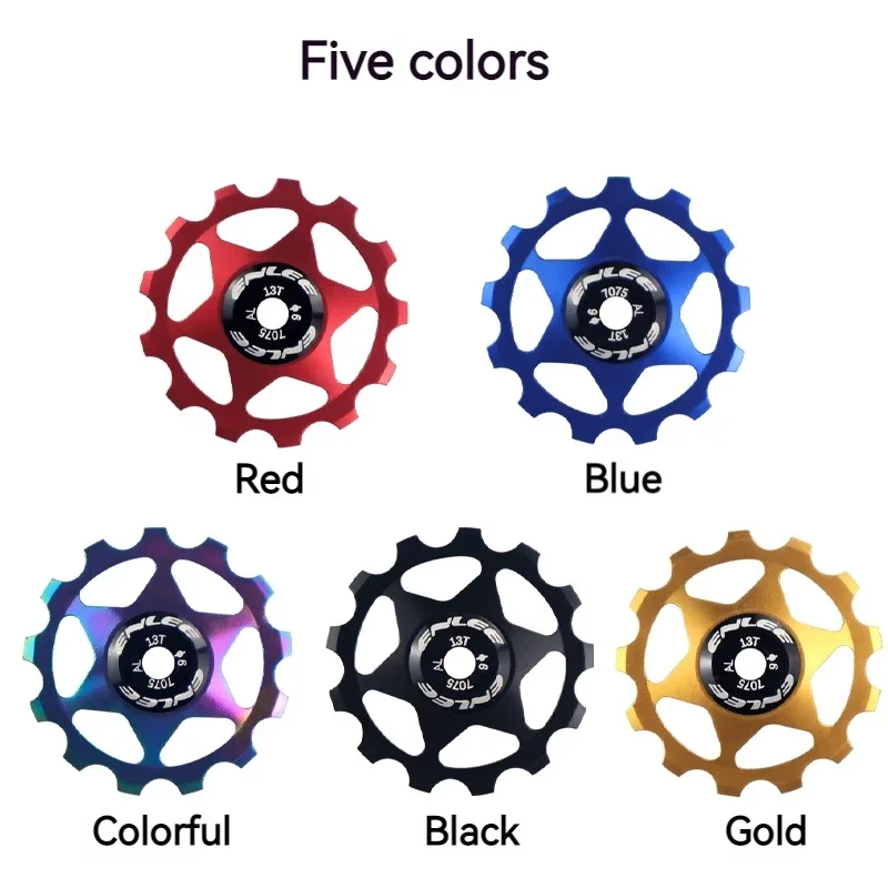 Vibrant Aluminum Alloy Bicycle Rear Derailleur Guide Wheel with Ceramic Bearings