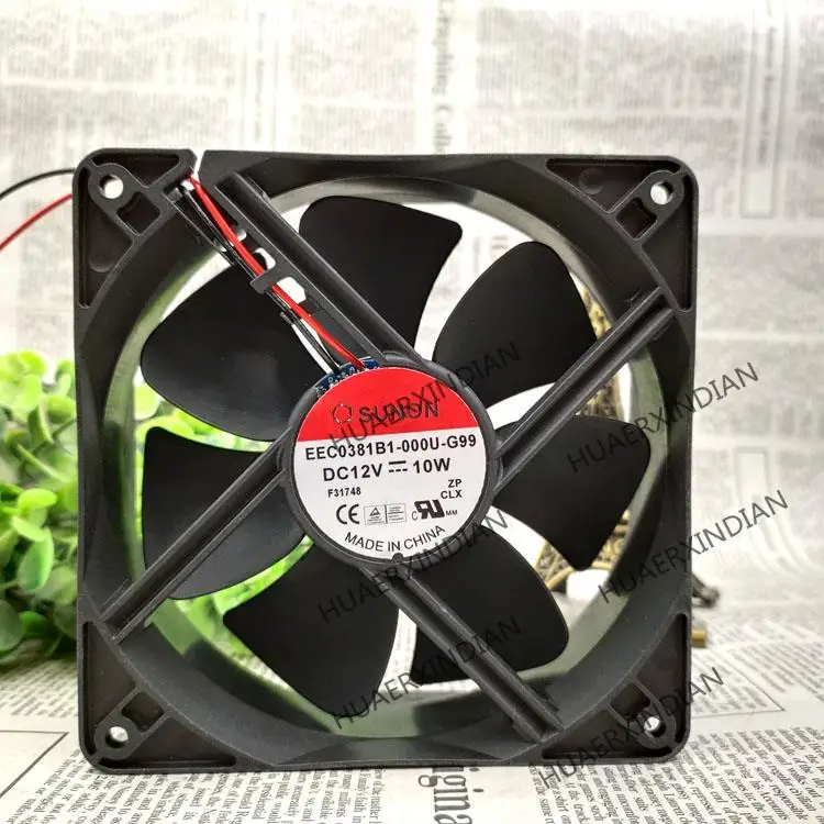 

New EEC0381B1-000U-G99 12038 12V 10W 12CM/ Cooling Fan Assembly Kit