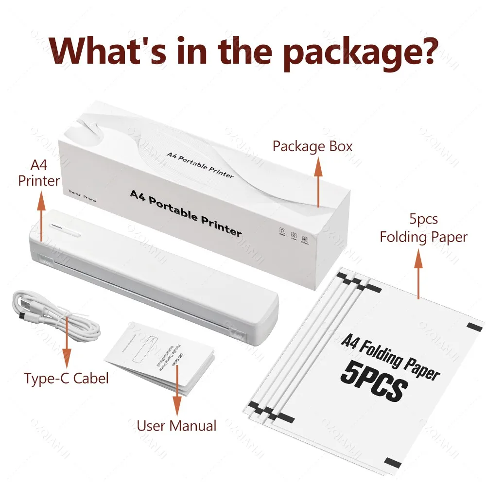 Bluetooth Wireless Tattoo Transfer Stencil Printer Portable A4  210/216mm Inkless Photo PDF Thermal Printer Compatible Phone&PC