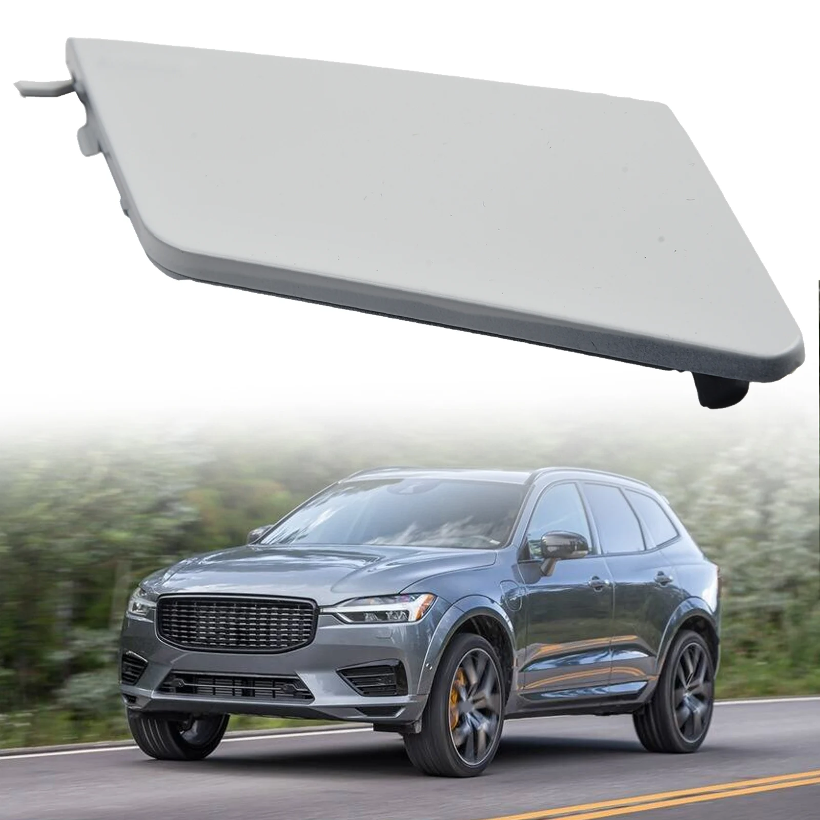 

For VOLVO XC60 2018-2021 Car Rear Bumper Tow Hook Eye Cover White Rear Bumper Tow Hook Eye Cover Cap 3144-9210 39849034