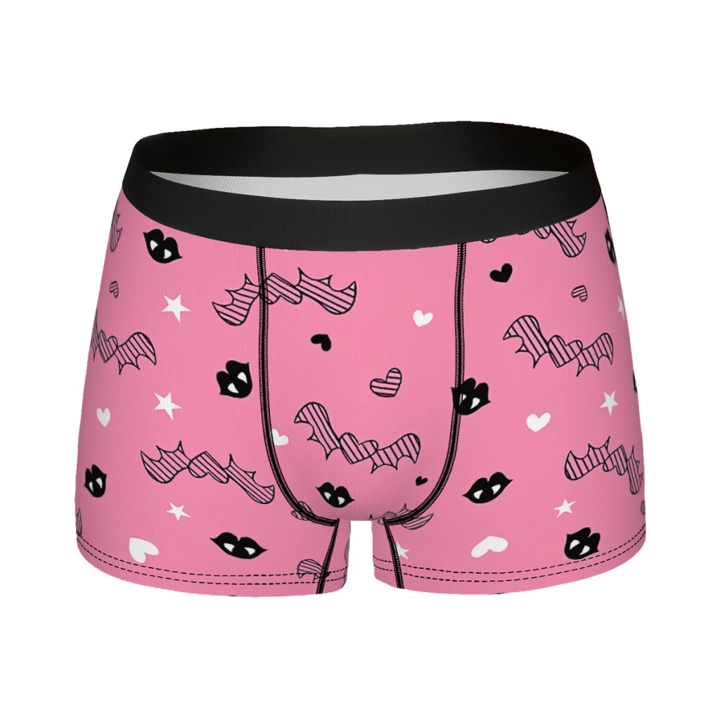 Draculaura Pink Pastel Goth Vampire Lips Hearts Stars Tiling Design Monster High Doll Mutande Homme Mutandine Uomo Intimo