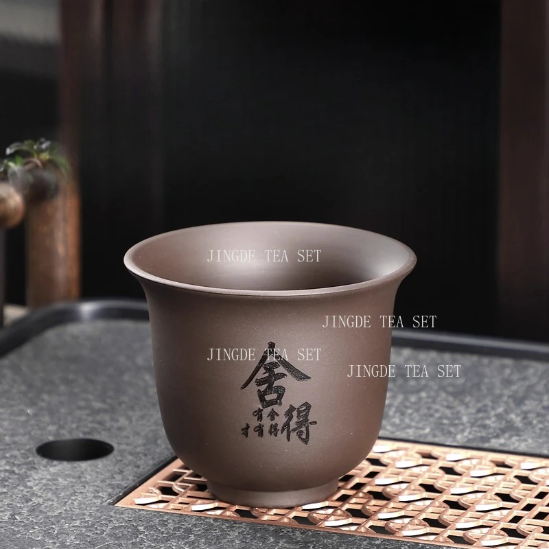 Chinese Style Ceramic Enamel Color Tea Cup Retro Porcelain Tea Bowl Coffee Mug Household Handmade Master Cup Tea Accessories