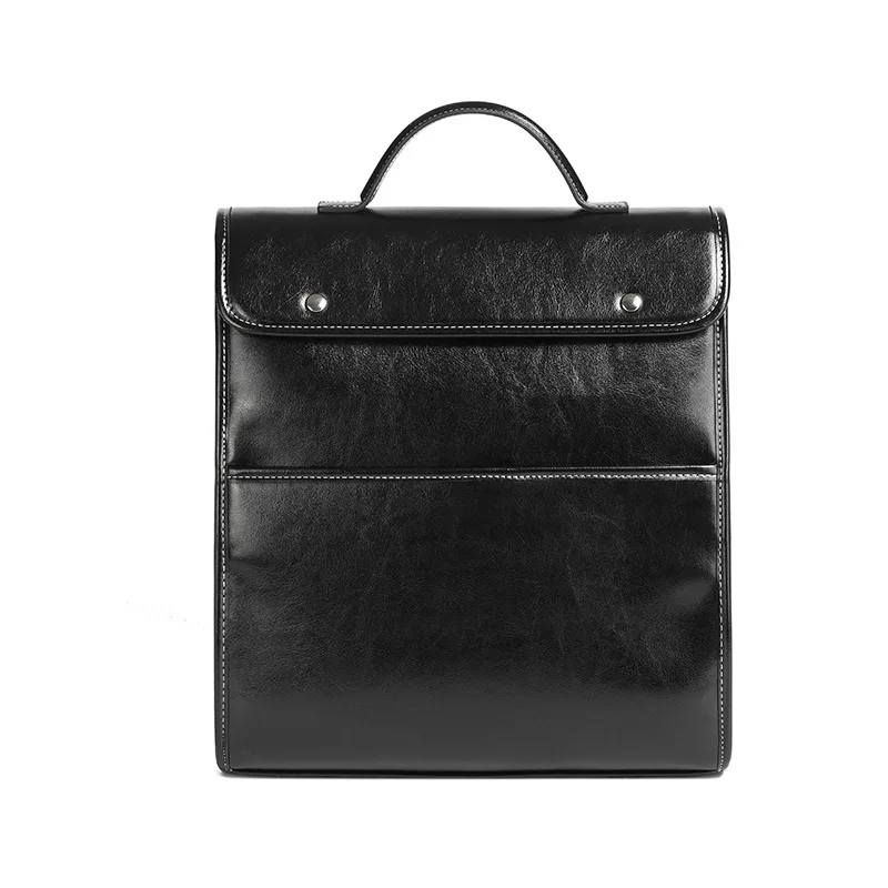 Leather Business Retro Backpack Women New Fashion Simple Large Capacity Computer Backpack