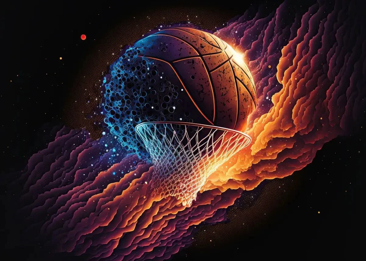 Vibrant Basketball Art Prints on Canvas - Colorful Sports Wall Decor