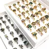 Wholesale 20Pcs /50pcs Flower Heart Charm Shell Mix Stainless Steel Rings Women Party Ring Wedding Jewelry 1