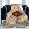 Ai Weier Extra Soft I Like Exercise Marauders Map Throw Blankets, Sherpa Flannel Travel Blanket Throw Wearable Blankets, Large 1