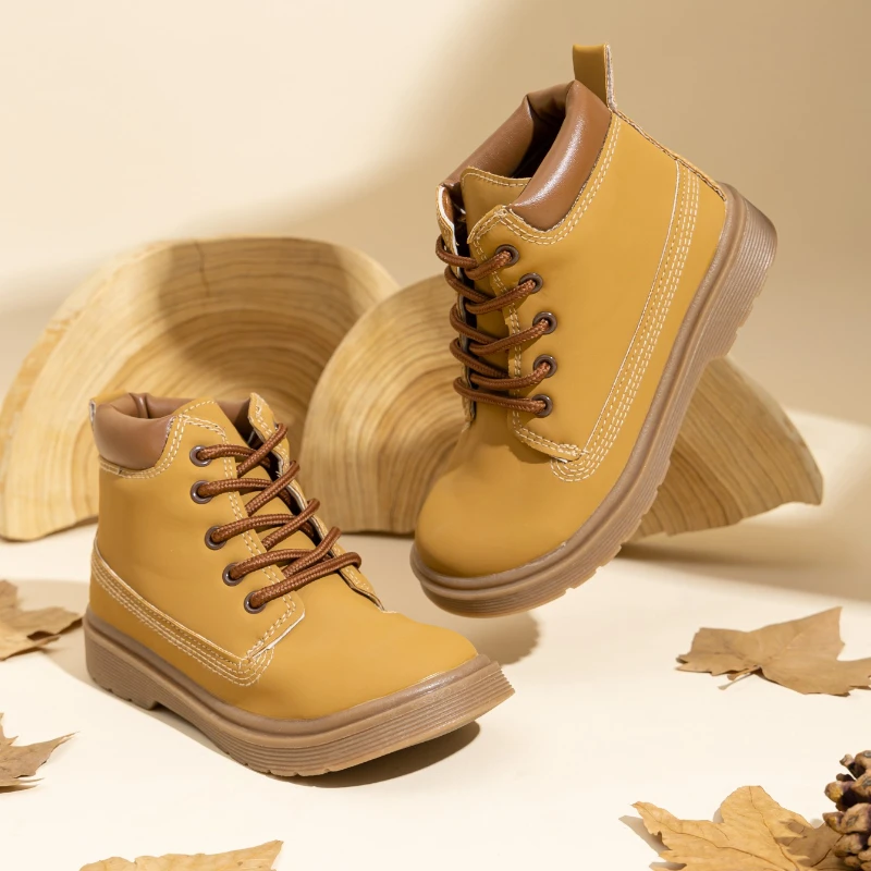 Leather Kids Ankle Boots for Autumn School