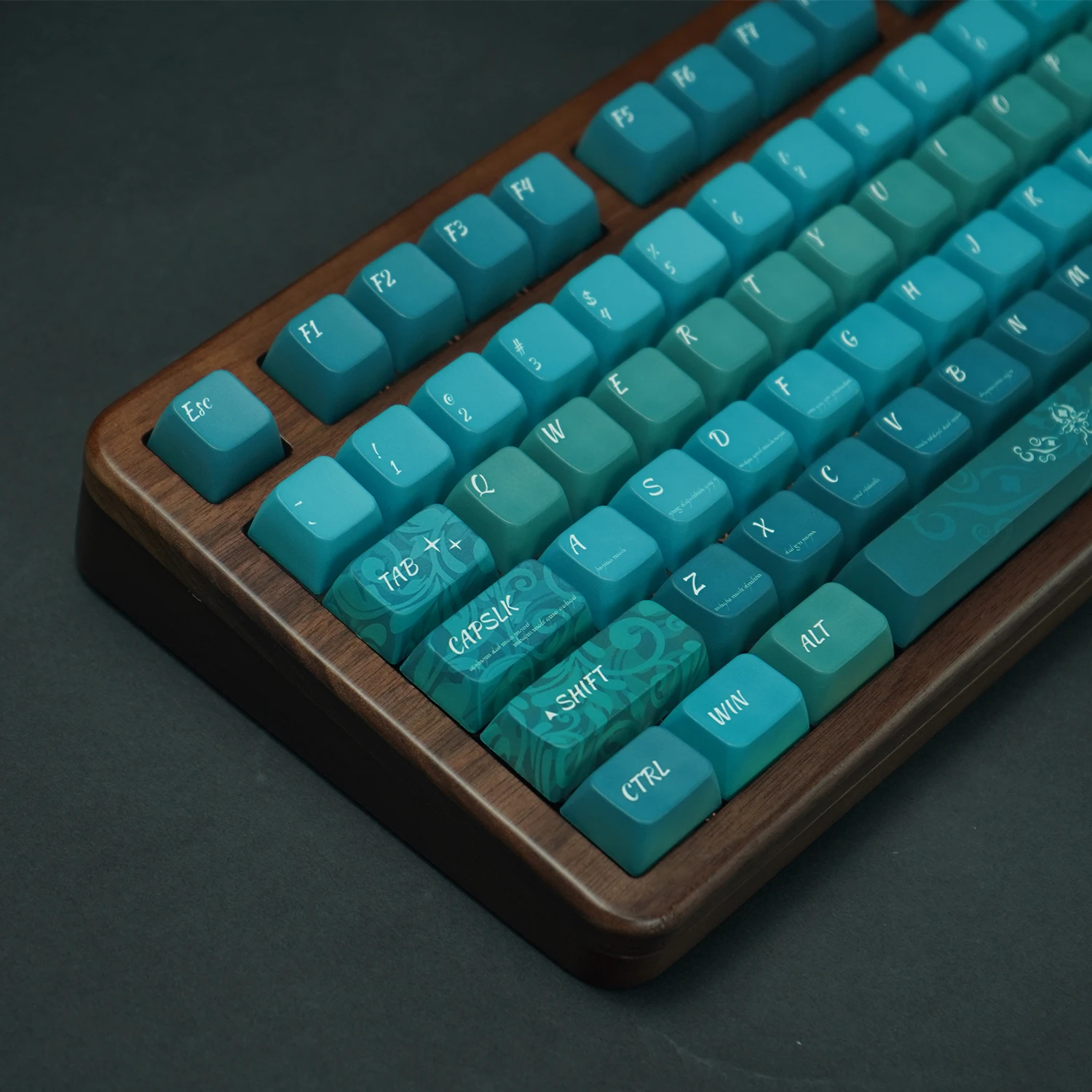 Echome Misty Forest Green Tema Keycap Pbt Dye-sublimação Esférica Tampão de Teclado Mda Perfil Key Cap para Teclado Mecânico - Imagem 3