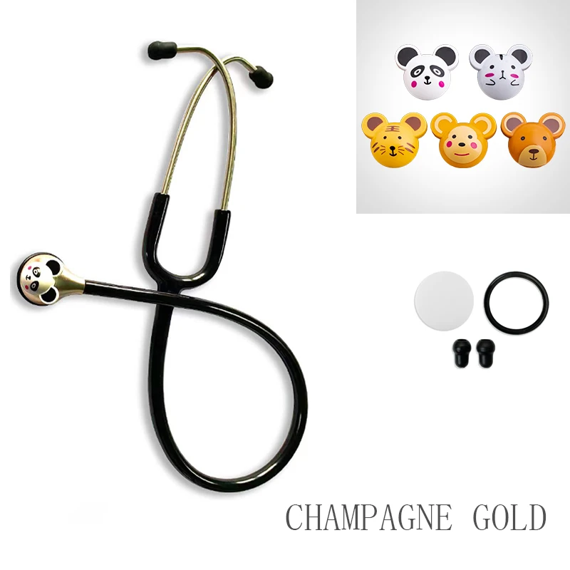 Multicolors Medical Cute Animal Cartoon Single Sided Head Pediatric Cardiology Nursing Stethoscope For Kids and Young Children
