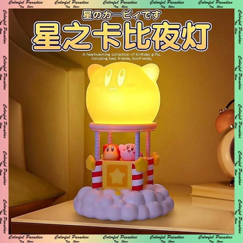 

New Original Star Kirby Night Light Music Box Kawaii Japanese Anime Clapping Lamp Figure Collection Pvc Led Anime Music Box Gift