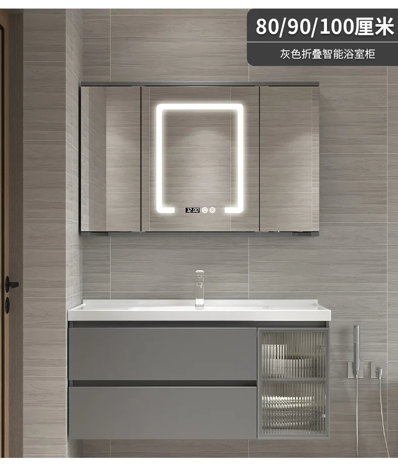 combination hidden toilet washbasin cabinet Hotel solid wood bathroom cabinet