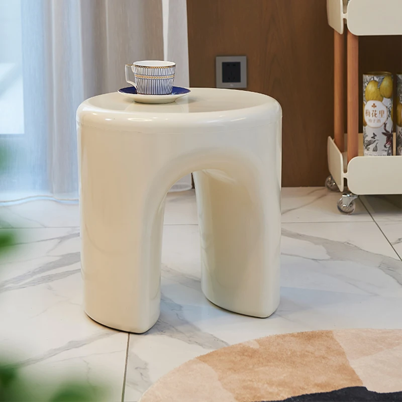 ABS Footstool Detachable Small Stool Sturdy Shoe Bench Trendy Sofa Side Table Compact Foot Rest