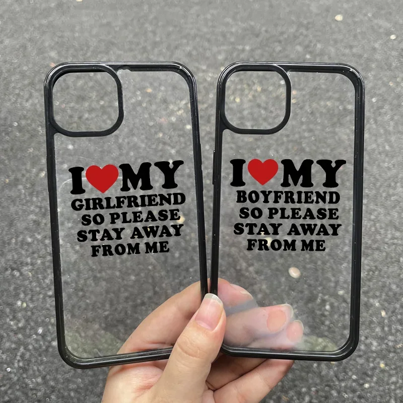 I Love My Partner Clear Phone Case - Romantic Design Cover