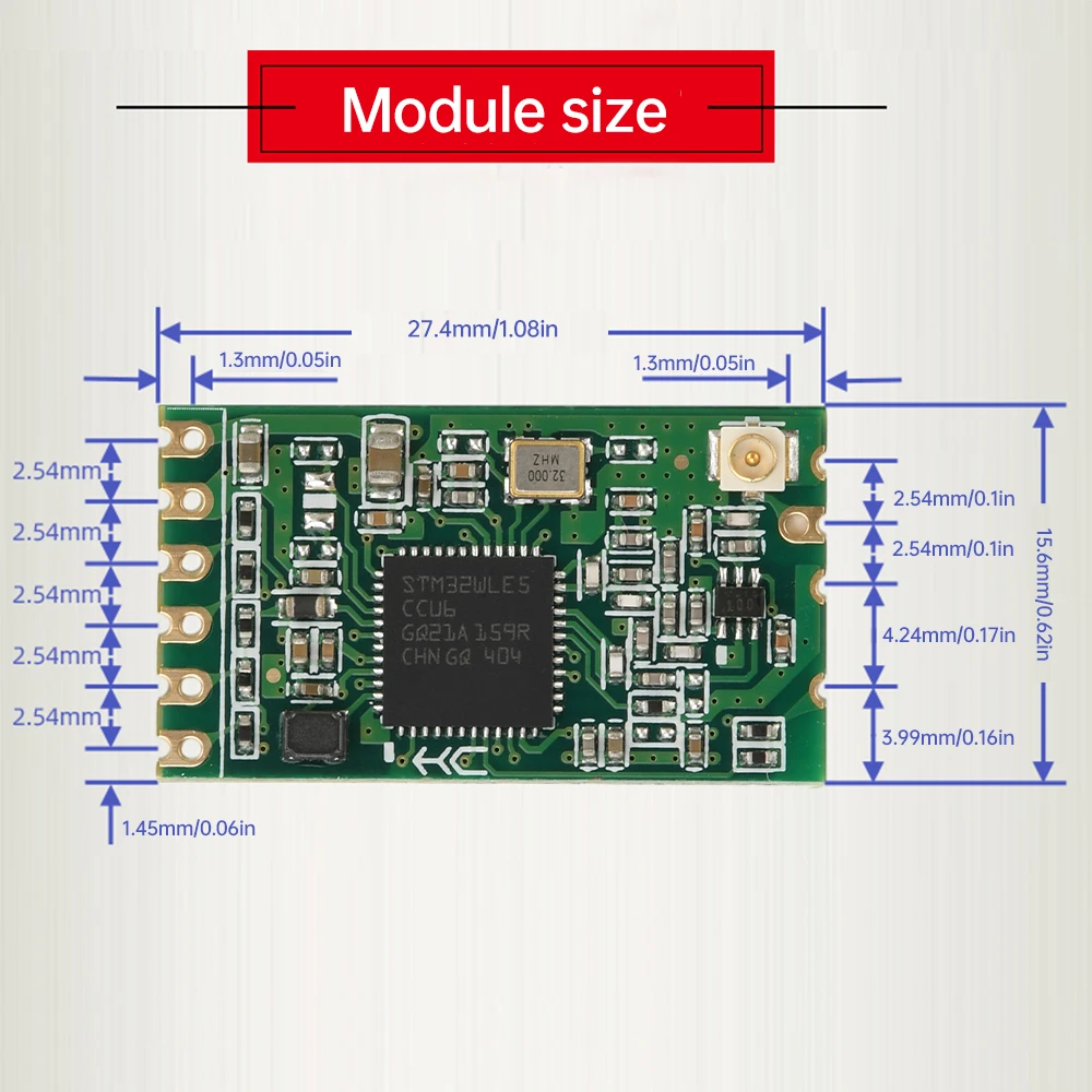 HC-15 Wireless Module 433MHz Communication Digital Transmission Board Communication/UART/TTL Level DC 3.0-3.6V