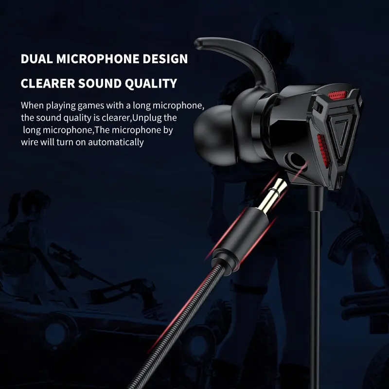 Wired Headset Esports Mai Plug Mobile Game In-ear Mobile Phone Computer Eat Chicken Headphones