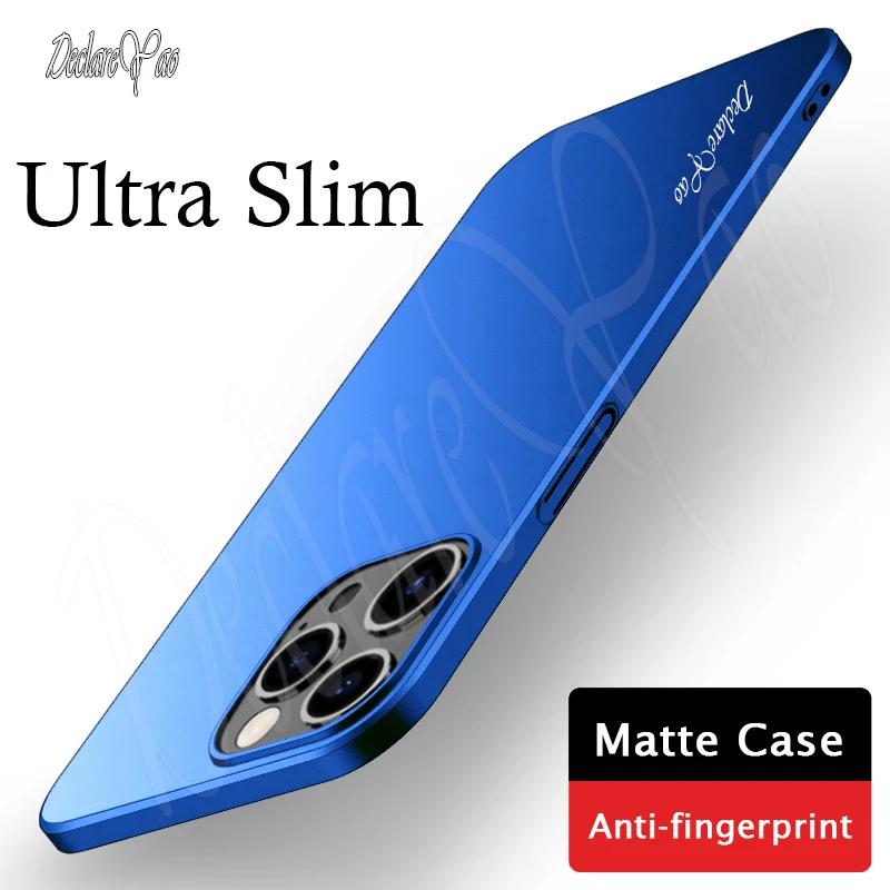 phone cases for iphone 12 mini  13 פרו מקרה DECLAREYAO מקורי אופנה Slim חלבית Coque עבור Apple iPhone 11 12 פרו Xs X XR מקס SE 6 7 8 מקרה כיסוי מט קשה phone cases for iphone 12 mini 