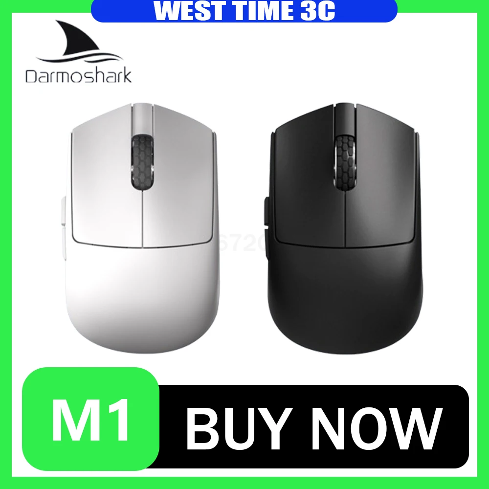 

Darmoshark M5 Mouse Tri Mode Bluetooth Wireless Paw3395 Lightweight 8k E-sports Mouse Ergonomics Mice Accessory for Computer Man