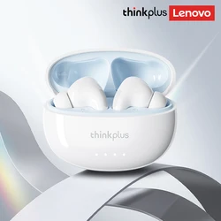 Lenovo Wireless Sports Earbuds with Long Battery & HD Sound (Upgrade LP5 White)