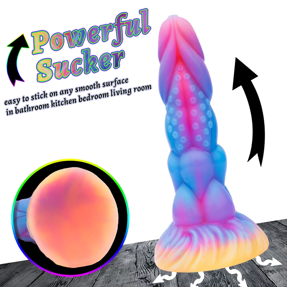 Anal Threaded Monster Dildo Butt Plug Anus Masturbator Dilators Suction Cup Adult Sex Toys_voghion.com