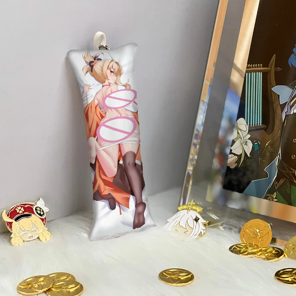 

Genshin Impact Naganohara Yoimiya Key Chain Pendant Anime Accessories Key Ring Cute Body Pillow Phone Pendant Mini Dakimakura
