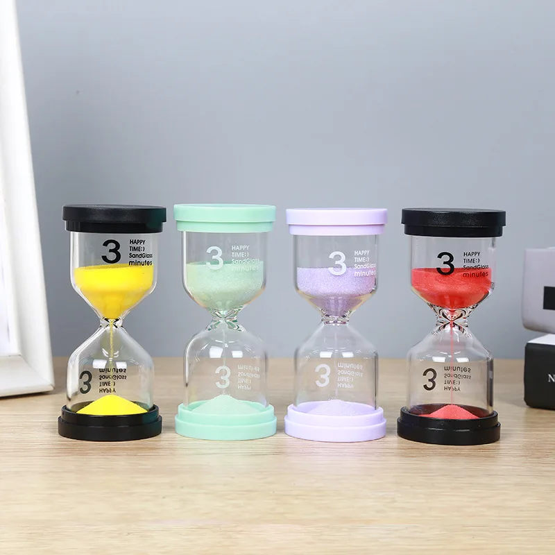 1-60 Minutes Creative Glass Hourglass Timer ABS Safety Drop-Proof Quicksand Bottle Children Eat Brushing Teeth Timer Ornaments