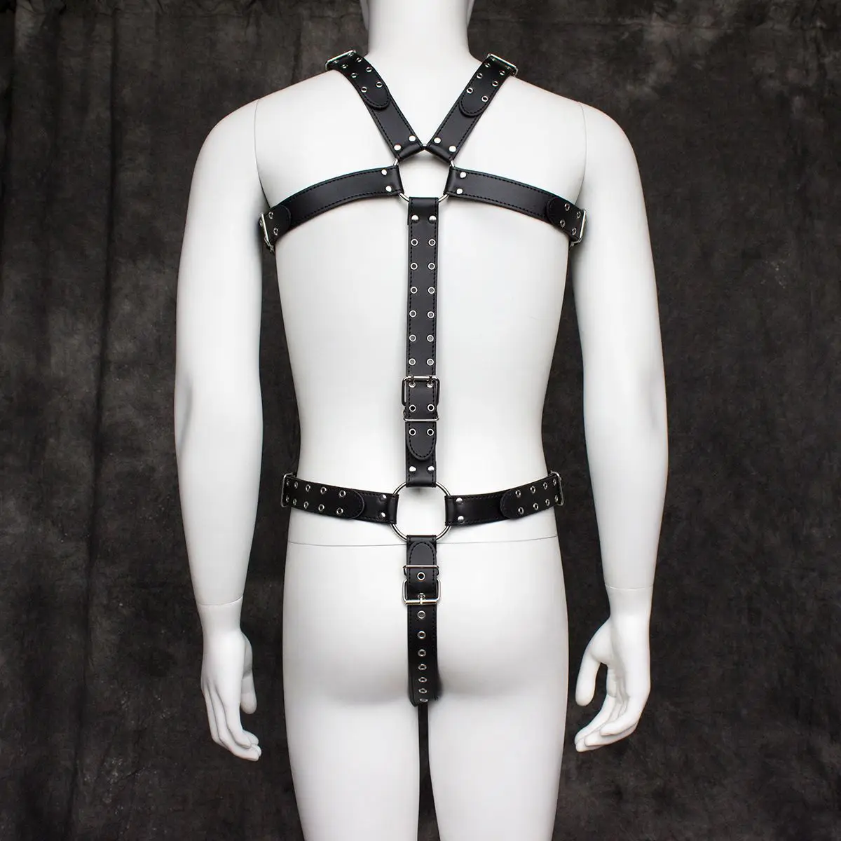 Jumpsuit men sexy Men Sexy Black PVC Costumes Erotic Fetish Catsuit Rivet Faux Leather Bodysuit Play Clothes gay male Costume