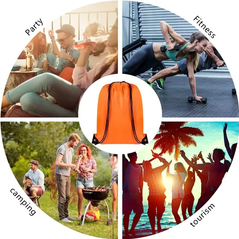 Eco Polyester Bundle Pocket Race Backpack Portable Waterproof Shopping Pack Backpacks Portable Men Women Outdoor Sports Gym Bag Bags & Shoes