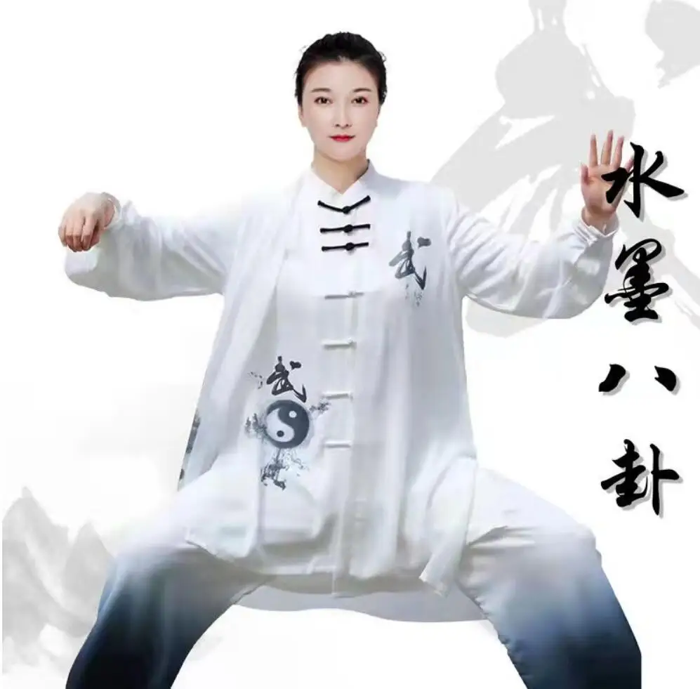 Women Cotton Tai Chi Suit Chinese Style Kung Fu Wushu Martial Arts Uniform Performance Jacket Pants Oriental Exercise Clothing