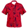 Men's Vocation Lapel Camisa 3d Printed Wine Glass Fashion Oversized Hawaiian Shirts Men Women Summer Beach Short Sleeve Blouse 2