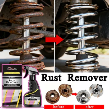 Multi-Use Car Rust Remover Spray – Wheel & Exhaust Pipe Metal Cleaner 1