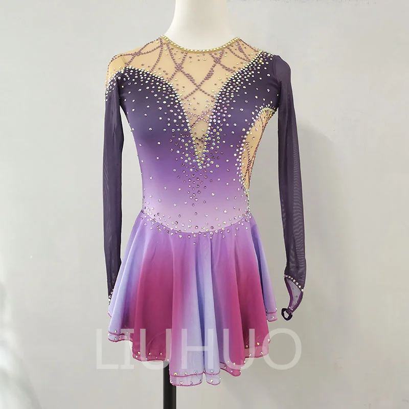 

LIUHUO Customized Children's Skating Grade Examination Clothing for Figure Skating Performance Clothing