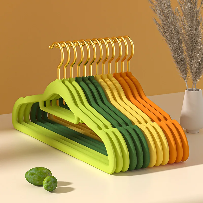 

New 10/20pcs Non-Slip Velvet Hanger Closet Organizer Clothes Hanger Dryer Suit Shirt Coat Storage Wardrobe Space Saving