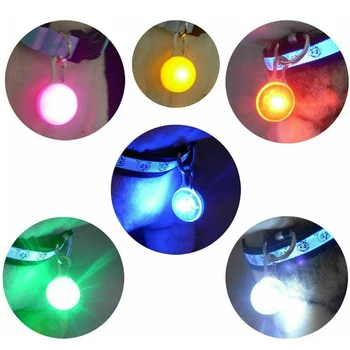 LED 발광 개 고양이 목걸이 펜던트, 빛나는 매력 조명, 야간 산책용 다채로운 안전 조명, 애완 동물 목걸이 용품 액세서리