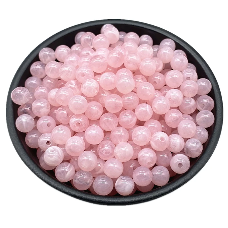 Colorful Acrylic Round Beads for Jewelry Making and DIY Accessories