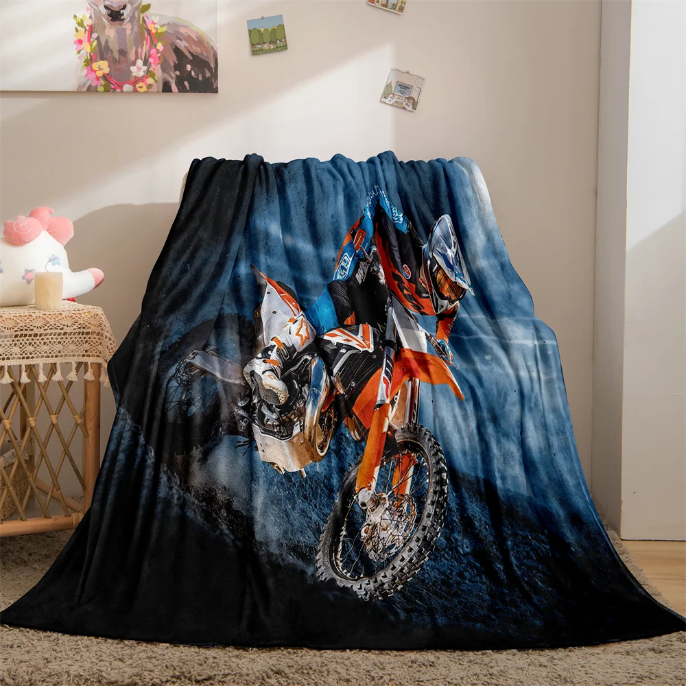 

Motocross Race Print Plush Blanket Fluffy Soft Cozy Warm Throw for Winter Fuzzy Flannel Blanket for Bed Sofa Bedspread Nap Shawl