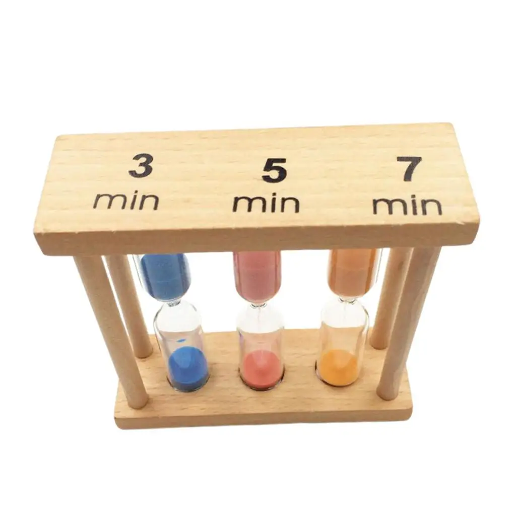Set of 3/ 5/ 7 Minutes Hourglass clock for kitchen for Cooking, Baking ( Yoga Sauna)/ Reading / Meditation - Square
